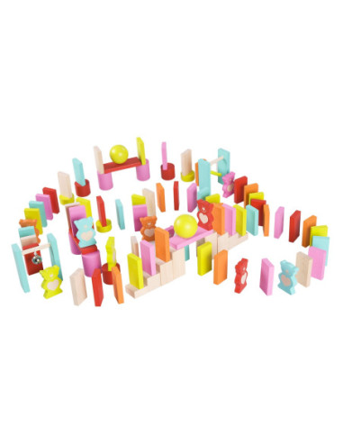 Drewniane Kolorowe Domino - Misie Classic World