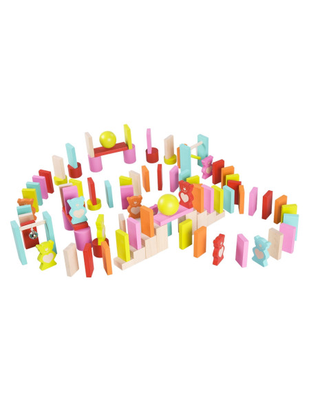 Drewniane Kolorowe Domino - Misie Classic World