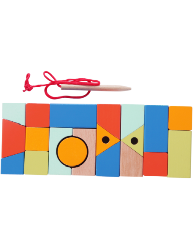 Przeplatanka Kolorowe Klocki Kształty Classic World