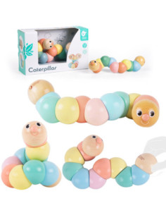 CLASSIC WORLD Wooden Caterpillar Colorful for Bending and Twisting