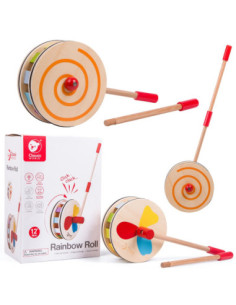 CLASSIC WORLD Colorful Rainbow Wooden Pusher