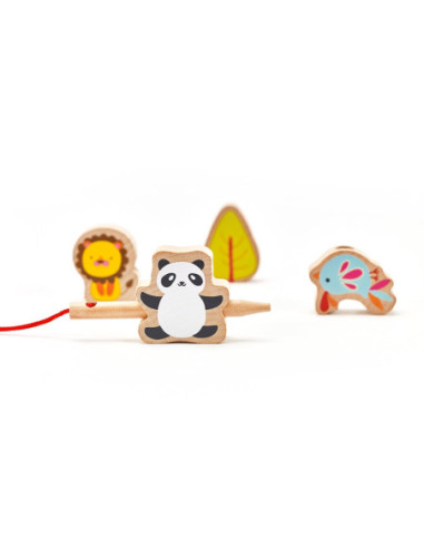 Sznurowanka Dla Dzieci Drewniane Koraliki Dla Dzieci ZOO Classic World