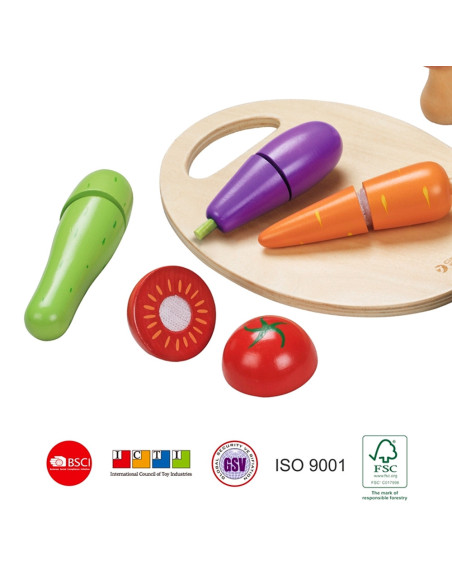 Drewniany Zestaw do Krojenia Warzyw CLASSIC WORLD