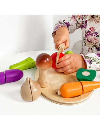 Drewniany Zestaw do Krojenia Warzyw CLASSIC WORLD