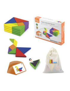 Viga Tangram Drewniana Gra Logiczna Układanka Klocki Łamigłówka 2