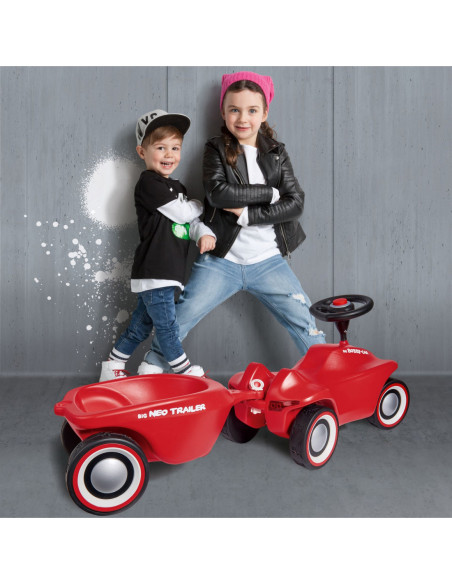 BIG Przyczepka do jeździka New Bobby Car czerwona