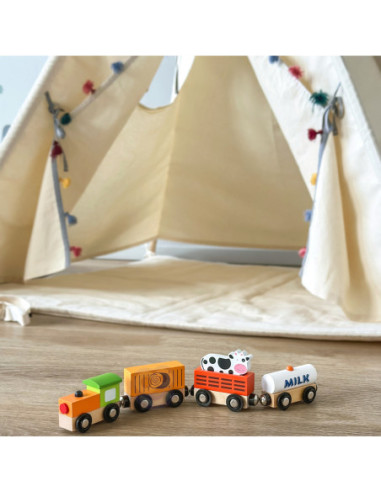 Viga Farma 6 Figurek Drewnianych