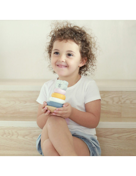 Edukacyjna Zabawka Drewniana Viga Piramidka