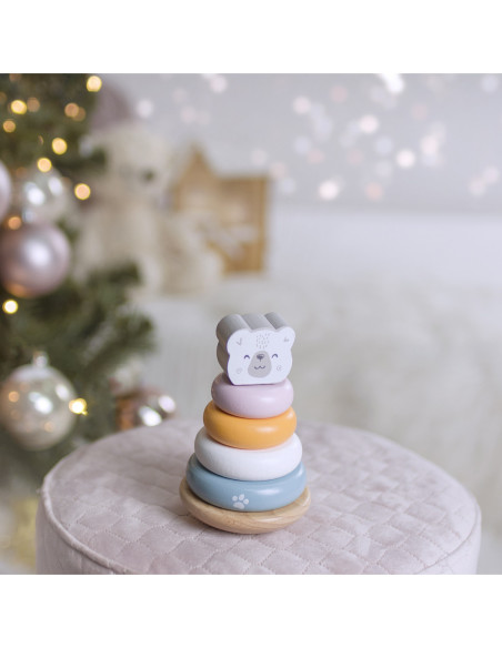 Edukacyjna Zabawka Drewniana Viga Piramidka