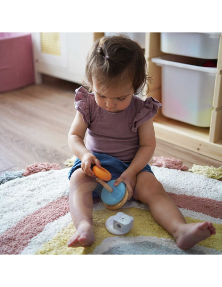 Edukacyjna Zabawka Drewniana Viga Piramidka