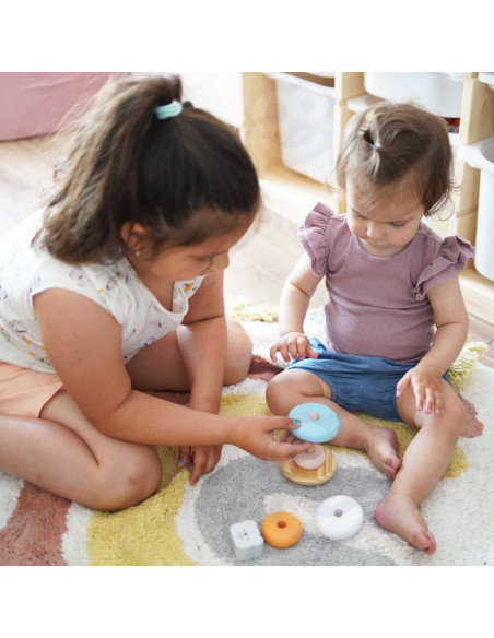 Edukacyjna Zabawka Drewniana Viga Piramidka