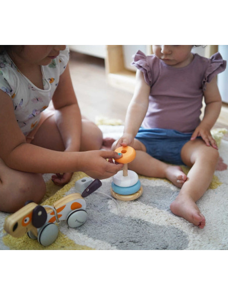 Edukacyjna Zabawka Drewniana Viga Piramidka