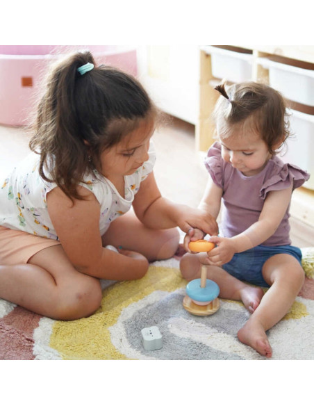 Edukacyjna Zabawka Drewniana Viga Piramidka