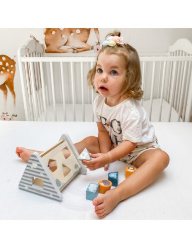 Drewniana piramidka edukacyjna - Sorter - VIGA - PolarB