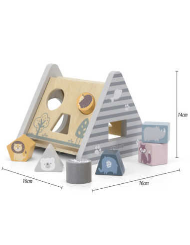 Drewniana piramidka edukacyjna - Sorter - VIGA - PolarB