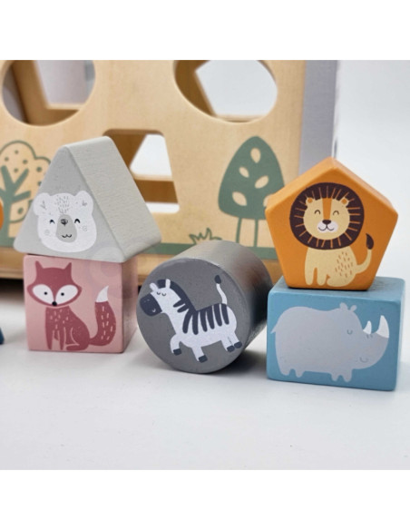 Drewniana piramidka edukacyjna - Sorter - VIGA - PolarB