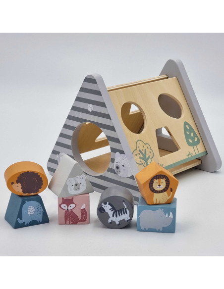 Drewniana piramidka edukacyjna - Sorter - VIGA - PolarB