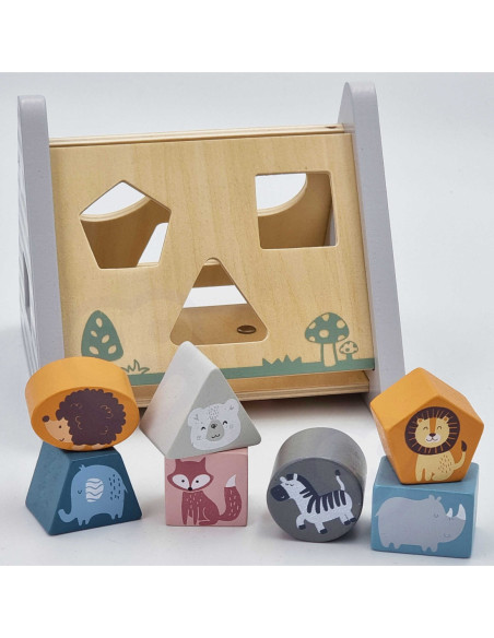 Drewniana piramidka edukacyjna - Sorter - VIGA - PolarB