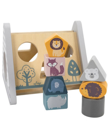 Drewniana piramidka edukacyjna - Sorter - VIGA - PolarB