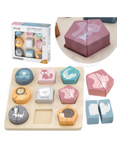 Puzzle Edukacyjne Drewniane Viga Zwierzęta