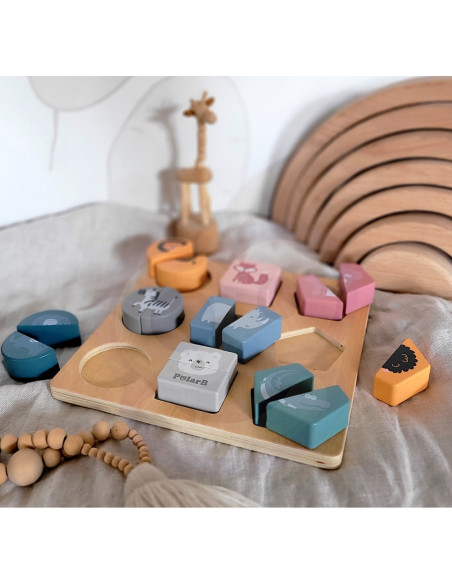 Puzzle Edukacyjne Drewniane Viga Zwierzęta