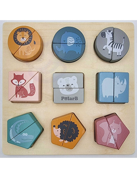 Puzzle Edukacyjne Drewniane Viga Zwierzęta