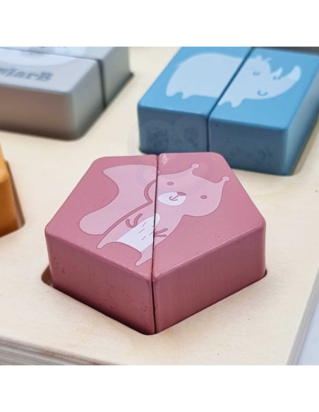 Puzzle Edukacyjne Drewniane Viga Zwierzęta