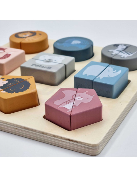 Puzzle Edukacyjne Drewniane Viga Zwierzęta