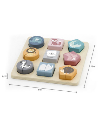 Puzzle Edukacyjne Drewniane Viga Zwierzęta