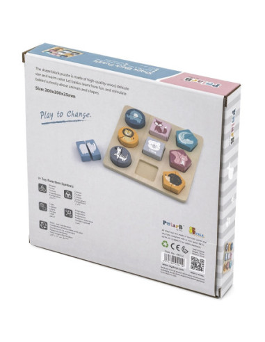 Puzzle Edukacyjne Drewniane Viga Zwierzęta