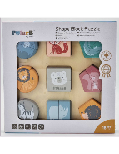 Puzzle Edukacyjne Drewniane Viga Zwierzęta