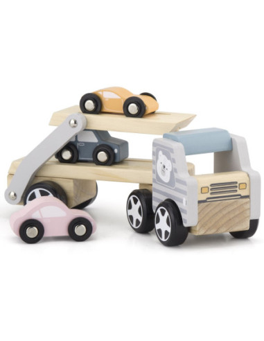 Drewniana laweta z samochodzikami Viga Toys