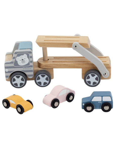 Drewniana laweta z samochodzikami Viga Toys