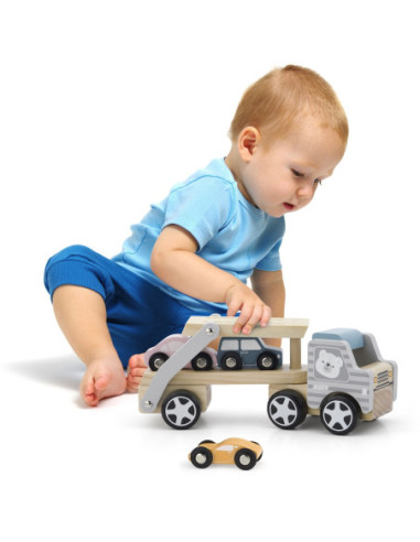 Drewniana laweta z samochodzikami Viga Toys