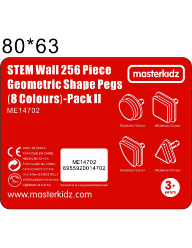 MASTERKIDZ Geometryczne Elementy Tablic 256 szt