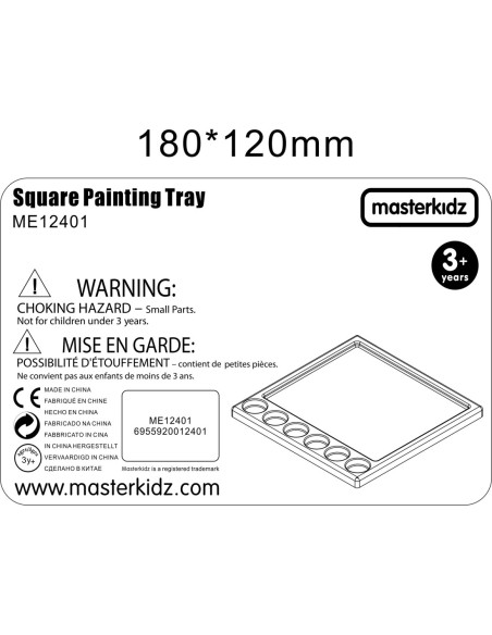 MASTERKIDZ Kwadratowa Taca do Malowania