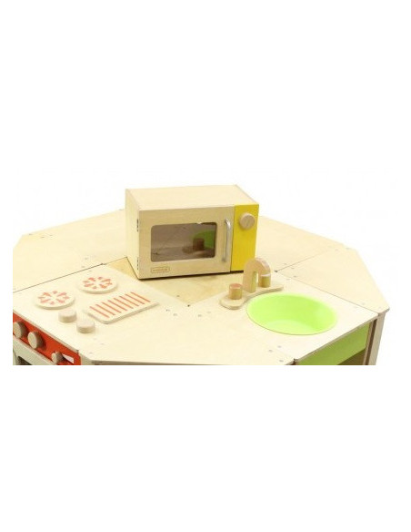 MASTERKIDZ Mikrofalówka Drewniana