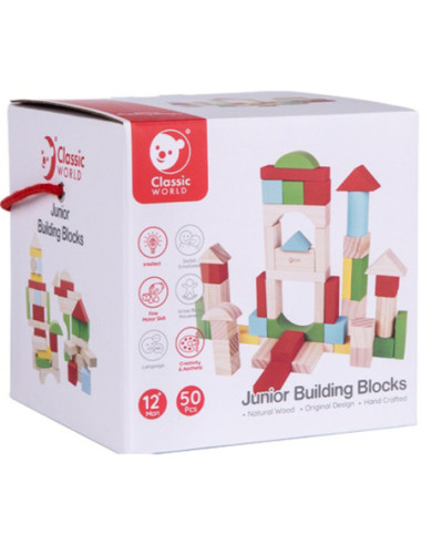 CLASSIC WORLD Drewniane Klocki Dla Dzieci
