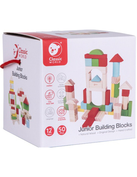CLASSIC WORLD Drewniane Klocki Dla Dzieci