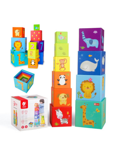 CLASSIC WORLD Kartonowa Układanka Klocki Edukacyjne