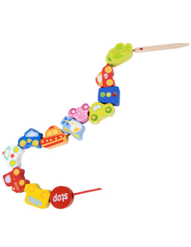 CLASSIC WORLD Drewniane Koraliki Ruch Drogowy 13 elementów