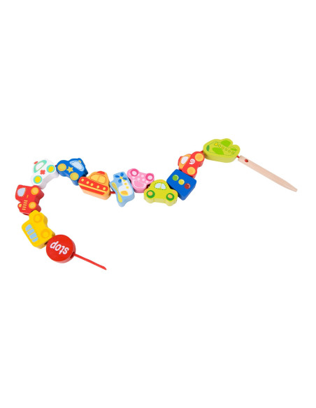 CLASSIC WORLD Drewniane Koraliki Ruch Drogowy 13 elementów