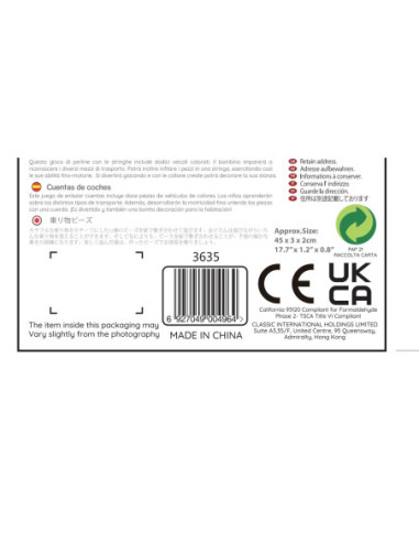 CLASSIC WORLD Drewniane Koraliki Ruch Drogowy 13 elementów