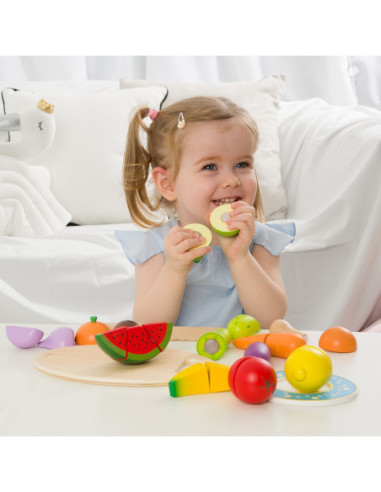 CLASSIC WORLD Drewniany Zestaw Do Krojenia Owoców