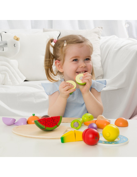 CLASSIC WORLD Drewniany Zestaw Do Krojenia Owoców