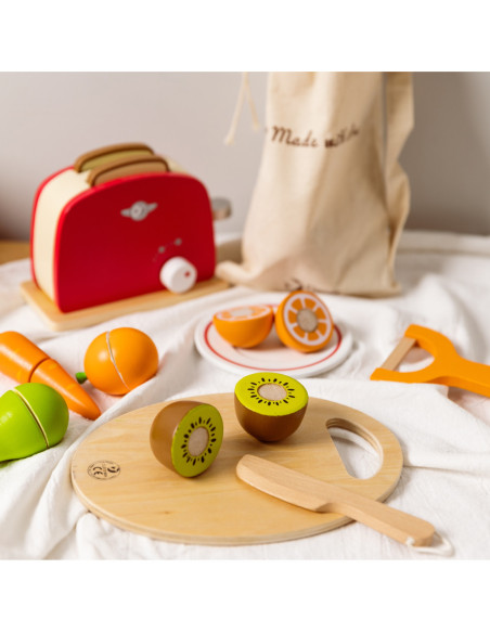 CLASSIC WORLD Drewniany Zestaw Do Krojenia Owoców