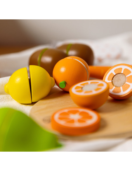 CLASSIC WORLD Drewniany Zestaw Do Krojenia Owoców