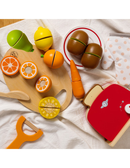 CLASSIC WORLD Drewniany Zestaw Do Krojenia Owoców
