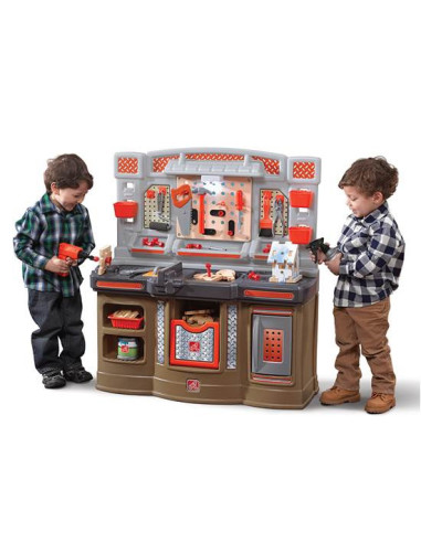 Duży Warsztat dla Dzieci Kącik majsterkowicza Światlo + 45 Akcesoria STEP2