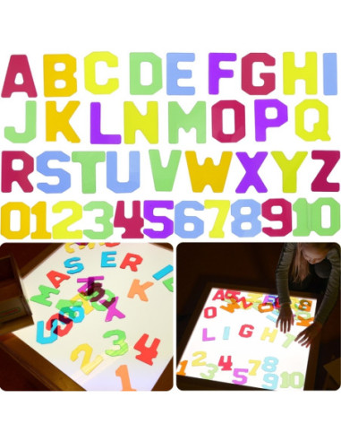 MASTERKIDZ Przezroczyste Cyfry i Litery 38 szt.